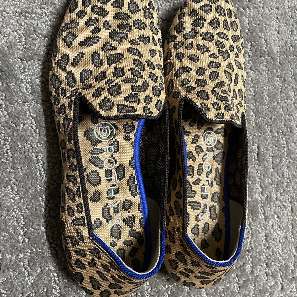 Rothy’s loafers in cheetah print
